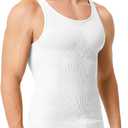Compression Shirt Men Tank Top Undershirt Slimming Body Shapewear Tummy Control Gynecomastia Sleeveless, Size: X-Small-Small