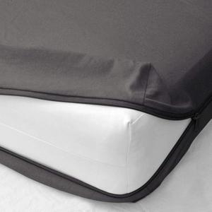 Shreem Linen Zipper Fitted Sheet -16 Inch Extra Deep Pocket, Soft Brushed Microfiber Bottom Sheet, Wrinkle, Shrink & Fade Resistant, Hotel Quality, Dark Grey, Twin XL