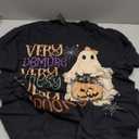 Very Demure Very Cutesy Very Spooky Funny Halloween Ghost T-Shirt,M
