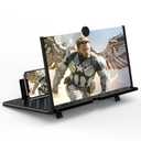 20 inch Screen Magnifier for Smartphone,3D HD Screen Expanders for Movies, Videos, and Gaming, Screen Magnifier with Adjustable Angle Design Amplifier Desktop Magnifying for Seniors Reading (Black)