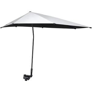 G4Free UPF 50+ Adjustable Beach Umbrella XL with Universal Clamp for Chair Stroller Wheelchair Golf Cart Bleacher Patio, 1.37 inches