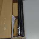 KAMANINA Black Curtain Rod 32 to 58 inch(2.6-4.8ft), 1 inch Adjustable Single Curtain Rods for Windows 28 to 48 inch, Decorative Drapery Rod with Twisted Cage Finials
