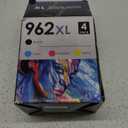 HP 962 XL Ink Cartridges Works with HP OfficeJet Pro 9010 9012 9014 9015 9016 9019 9020 9022 9025 9026 9028 Printers, 4 Pack 962xl (Black, Magenta, Cyan & Yellow)