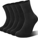 Kodal Copper Ankle Running Socks for Men Women Cushion Cotton Quarter Socks Odor Control for Smelly Sweaty Feet 5 Pairs (10-14, Black)
