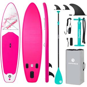Inflatable Stand Up Paddle Board - Upgraded Glue-Free Hot Melt Technology, Long Service Life, 10'6", Anti-Slip EVA Deck, Full SUP Accessories, Included for Adults Youth All Skill Levels
