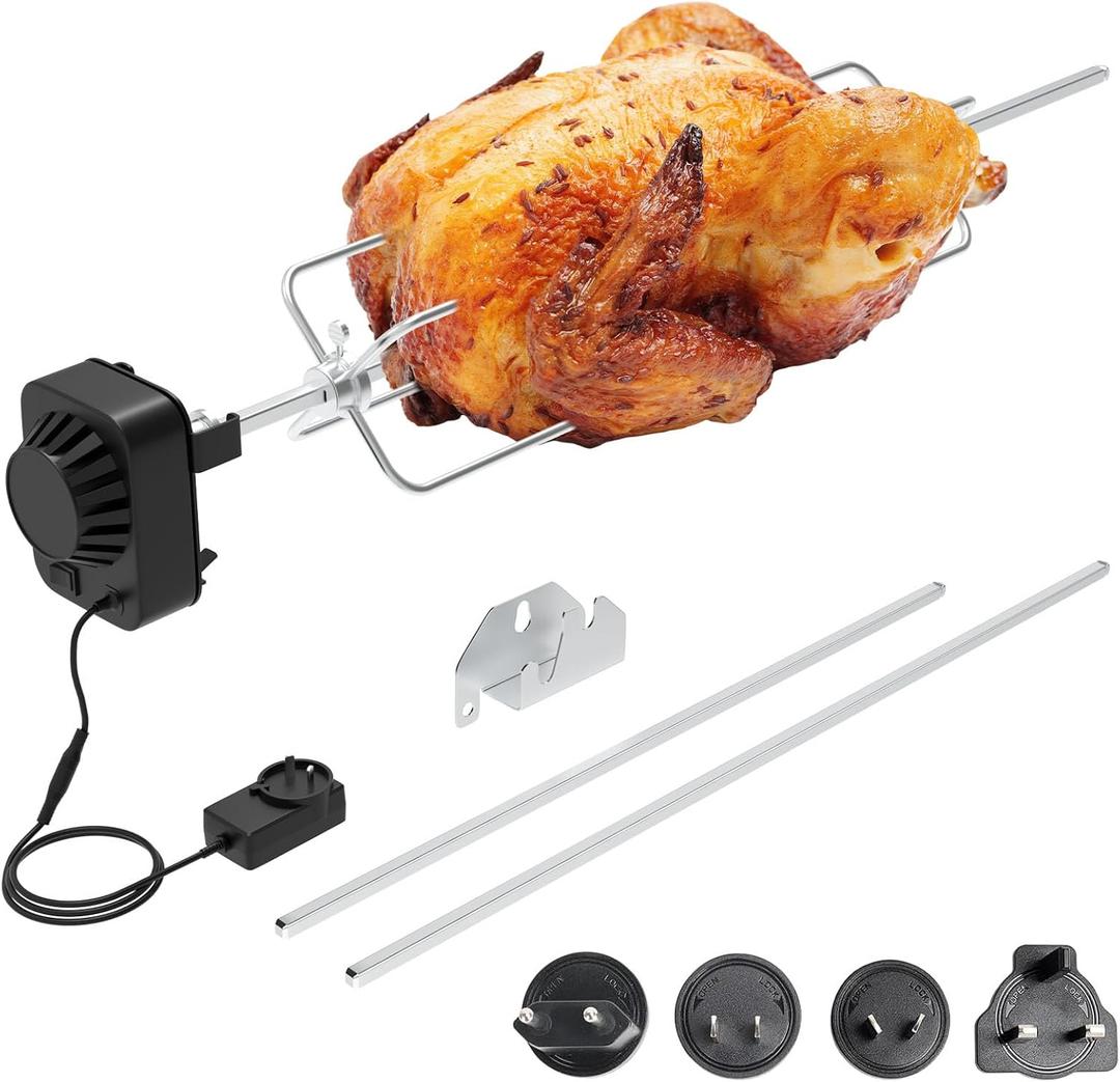 BBQ Rotisserie Grill Kit for Masterbuilt Gravity MB20091220 Rotisserie Kit, Masterbuilt Gravity Series 560 1050 800 Smoker Accessories, Masterbuilt Gravity Series Grill Rotisserie Spit Kit Accessories (for Monument 4-Burner Grills)