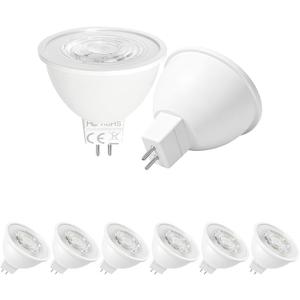 MR16 LED Bulbs 7W, 12V Low Voltage GU5.3 LED Spotlight Bulb, Non-dimmable, 650Lm, 38 Flood Beam Angle, for Landscape, Recessed, Track Lighting, Pack of 6 (2700K)