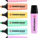 STABILO BOSS Original Pastel Highlighter Marker Pens Full Set of 6 + Lilac Haze