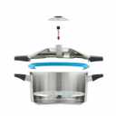 Kuhn Rikon Duromatic Stainless-Steel Saucepan Pressure Cooker - 7.4-Qt, Silver