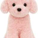 Pink Puppy Dog Stuffed Animals Plush Toys, Pink Toy Poodle Bichon Frise Maltese Stuffed Dog Plush, for Girls, Kids, Babies, Birthday, Easter, Christmas -12.6 inches