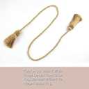 Curtain Tiebacks Handmade Decorative Curtain Holdbacks Rope with Tassel (Gold, 6P)