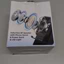 Wireless Induction Speaker 5-in-1 Bluetooth Speaker with Phone Stand,Stereo Sound, 3500mAh Rechargeable, 8 RGB Ambient Light, 360 Adjustable Holder for iPhone/Android/iPad,Gifts for Men Women (Black)