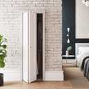 SMARTSTANDARD 24" x 80" Bifold Closet Doors, 1-Panel Paintable White Primed Bi-fold Door, Interior Door with Hardware Kits, 23 2/5"*78 2/5" Two Sides Molded Design, Pre-drilled Doors