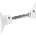 Prime-Line E 2319 Solid Brass Vintage Door Knob Spindle Set, 2-1/4 In. Outside Diameter, White (Single Pack)