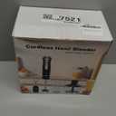 Cordless Immersion Blender Handheld, 4-in-1 Cordless Hand Blender with 500ml Chopper, 600ml Beaker & Egg Whisk, 8 Speeds, USB Rechargeable Handheld Blender Cordless  Smoothies, Baby Food (Black)