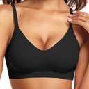 Vertvie Womens Seamless Bra No Underwire Comfort Push Up Bras Buttery Soft Wireless Bralette Full Coverage Sport Everyday Bra Size S