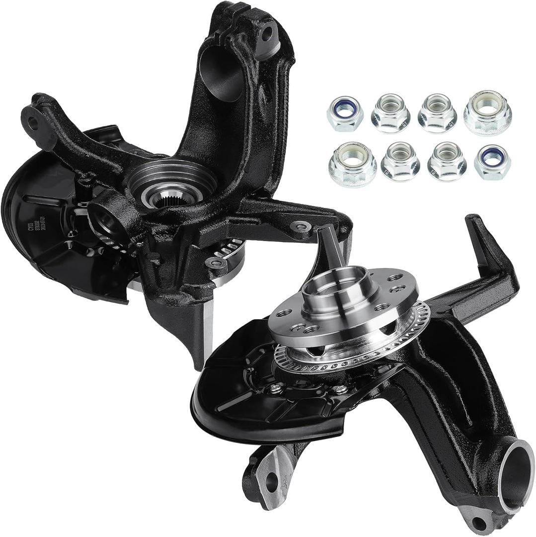 2 PCS Front Steering Knuckle & Wheel Bearing Hub Assembly Fit for Volkswagen for Beetle 1998-2010, for Golf 1999-2006 1.9L, for Jetta 1999-2005, with 280mm Rotor Only, 698-374, 698-375, Left Right