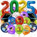 56 Pieces 5TH Grade Graduation Balloons 2025 5TH Grade Graduate Party Decorations Peace Out Fifth Grade Balloon for Celebration Graduation Class Ceremony School Party Supplies