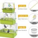 Small Bird cage,Travel Cage for Birds and Small Animals, Parakeet cage,Bird Carrier Travel cage,Bird Travel cage, jaulas para pjaros,Green,(Size:S,M,L) (S)