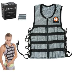Hyperwear Hyper Vest PRO Weighted Vest Men and Weight Vest Women, Performance Stretch Wicking Fabric, Thin Adjustable Weighted Vest, Pre-loaded with Smallest Steel Weights for Weighted Vests (X-Large 10 lbs, Blk/Silver) Hyperwear Hyper Vest PRO Weighted Vest Men and Weight Vest Women, Performance Stretch Wicking Fabric, Thin Adjustable Weighted Vest, Pre-loaded with Smallest Steel Weights for Weighted Vests (X-Large 10 lbs, Blk/Silver)