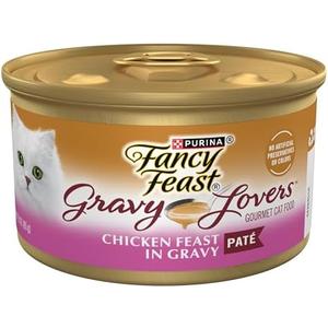 Purina Fancy Feast Gravy Lovers Chicken Feast Pate in Wet Cat Food Gravy - (Pack of Only22) 3 oz. Cans