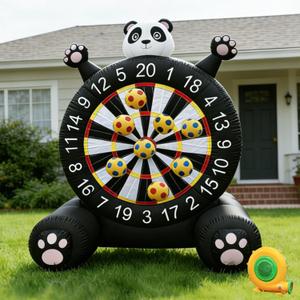 Inflatable Soccer Dart Board with 8 Soccer Balls,Giant Outdoor and Indoor Soccer Kicking Dartboard with 550W Blower for Family Yard Gym Camp Sport Games