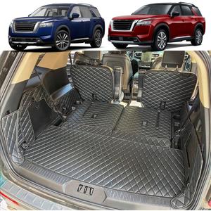 Cargo Mat Compatible with Nissan Pathfinder 2022-2025 Trunk Mat (and Rear Left and Right Side Panels) Cargo Liners Pathfinder