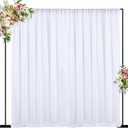 Wokceer 10 FT Backdrop Stand Heavy Duty Pipe and Drape Kit, Adjustable Black Backdrop Stands for Wedding Photo Booth Background Birthday Party Photography Exhibition Decoration