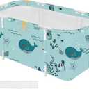 STARBRILLIANT Portable Foldable Bathtub,Soaking Standing Bath Tub for Shower Stall, Easy to Assemble Collapsible Bathtub, Suitable for Travel, Camping and Outdoor Activities (45inch)