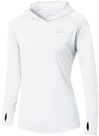 Willit Women's UPF 50+ Sun Protection Hoodie SPF Shirt Long Sleeve Hiking Fishing Outdoor Shirt Lightweight Hoodie L
