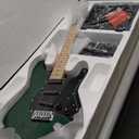 GLARRY Full Size Electric Guitar for Music Lover Beginner with 20W Amp and Accessories Pack Guitar Bag (Green) (39" Right Handed)