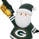 Hallmark NFL Green Bay Packers Santa Fan Christmas Ornament, Gifts for Sports Fans