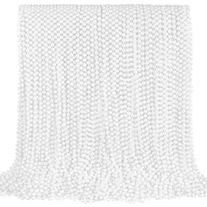 100 PCS White Bead Necklaces, 33" White Mardi Gras Beads, Christmas Beads Necklaces, 4th of July Beads Necklaces, Parade Throws Accessories for Christmas Independence Day New Year Party Favors