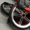 PLANET WALK Super Lightweight Rollator Walker for Seniors, Foldable Rolling Walker with Seat and 8" Rubber Wheels for All Terrain, Unique Design Aluminium Frame Sturdy Walkers for Traveling - Red