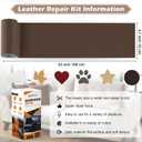 4 x Leather Repair Tape, 4.7x63 inch Leather Patches for Furniture, Self Adhesive Leather Repair Patch for Sofas, Couches, Leather Covers, Seats, Chairs, Vinyl Repair Tape Dark Brown-Fine Grain