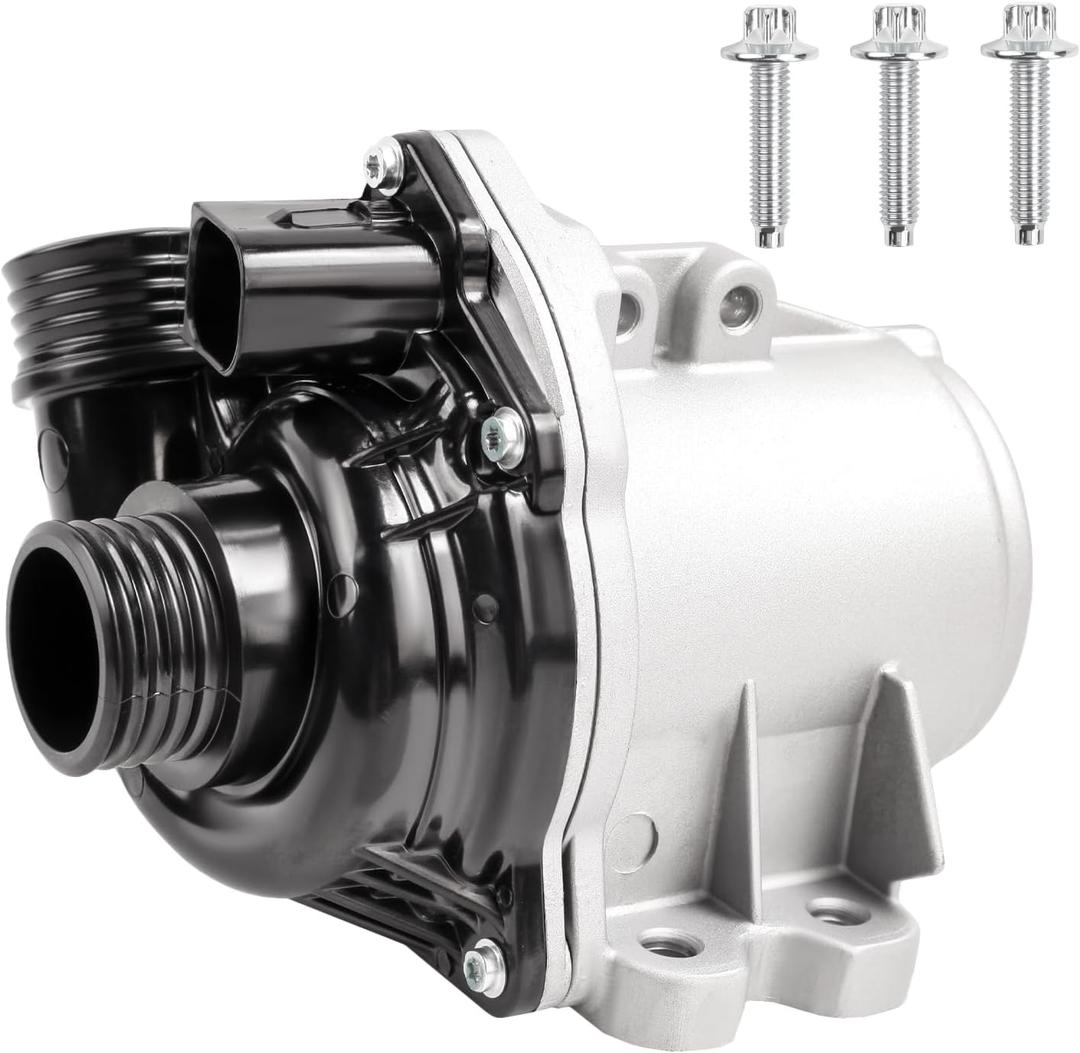 Electric Engine Water Pump with Bolts Compatible with X1 X3 X5 X4 X6 Z4 E60 E61 E82 E88 E90 F01 640i 535i 740i 740Li 135i 335i 335is 335xi 535xi 135is 3.0L L6 Replace 11517632426