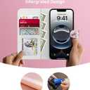DEENAKIN for iPhone 16e Wallet Case with Card Holder + Cash Clip, RFID-Blocking, Military-Grade Drop Protection, Magnetic Closure with Leather Kickstand - Cherry & Bowknot