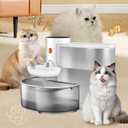 Smart Cat Water Fountain with Self-Refill Tipping Sewage Separation Pet Water Dispenser