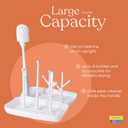 Travel Baby Bottle Drying Rack, Airplane Essentials Cleaning kit Organizer | Bottle Brush Cleaner, Drying Rack Compact, Large Capacity (Blue)