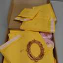 Bucherry 16 Pcs Mini Picture Vintage Frames with Silk Ribbon Resin Small Gold Vintage Photo Frames Baroque Ornaments DIY Wall Hanging for Christmas Tree Refrigerator Holiday Decoration