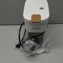 Single Serve One Cup Coffee Maker, for K Cups and Grounds, Mini Coffee Maker with Portable Handle, 6 to 12 Oz Brew Size, for Travel, Camping, Office, RV and Dorm, 120V, White and Brown