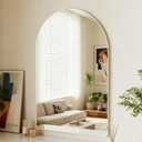 24x36 inch Silver Arched Mirror for Bathroom Vanity Mirror or Wall Decor Arch Mirror Brushed Metal Frame Wall Mounted Mirror for Bathroom LivingRoom Bedroom Entryway