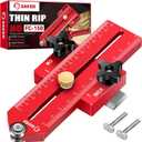 Saker Thin Rip Jig Table Saw Jig Guide, Making Repetitive Narrow Strip Cuts, Fit for 3/4" x 3/8" Slots, for Table Saw Band Saw Router Table (Red)
