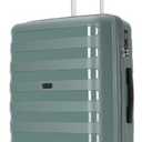 PP material 2-piece expandable luggage sets with Spinner Wheels， Suitcase with TSA Lock，Large Luggage for Family Travel carry on 20+28，Dark green color