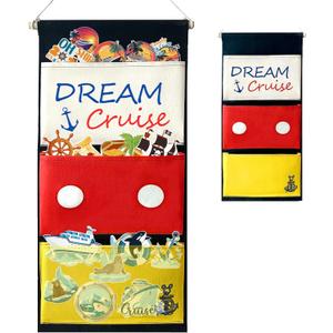 DCL Fish Extender Door Hanger, Cabin Door Hanging Pockets for Fish Exchange Extender Gifts Gifts on DCL Cruise Line in 2025 & 2026, Cruise Door Organizer with 3 Pockets - 26"x11.8"