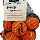 Small Tennis Balls for Dogs (1.9") - 12 Orange Durable and Easy to Find Mini Tennis Balls for Small Dogs and Puppies. Includes Carrying Bag.
