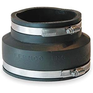 Fernco Elastomeric PVC Flexible Coupling, For Pipe Size 5" x 4", 5-37/64" x 4-17/64" Inside Dia. - 1056-54