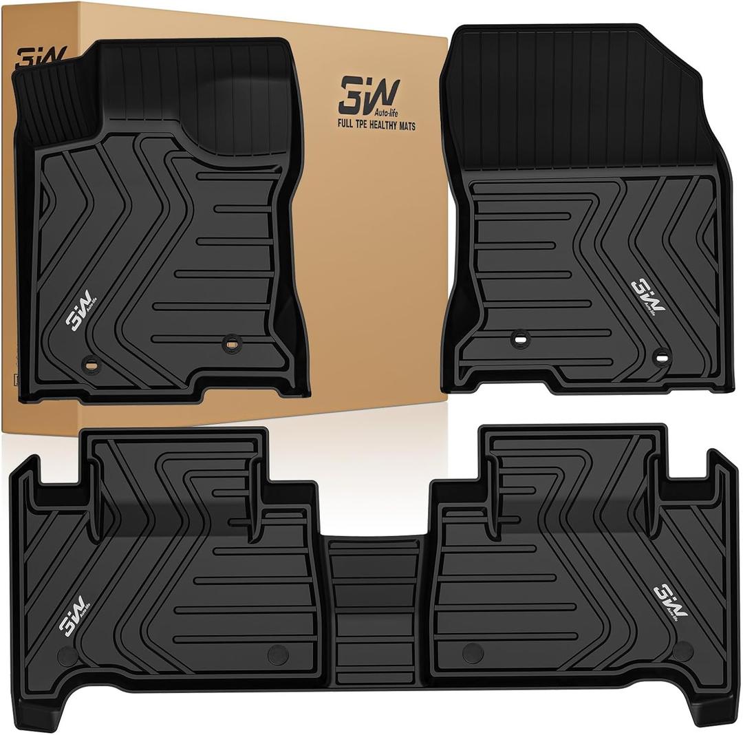 3W Floor Mats Compatible for Lexus NX 2015-2021 TPE All Weather Custom Fit Floor Liner for Lexus NX 200t / NX300 /NX300h, 1st&2nd Row Full Set Car Mats Black 3W Floor Mats Compatible for Lexus NX 2015-2021 TPE All Weather Custom Fit Floor Liner for Lexus NX 200t / NX300 /NX300h, 1st&2nd Row Full Set Car Mats Black