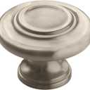 Amerock | Cabinet Knob | Satin Nickel | 1-3/4 inch (44 mm) Diameter | Inspirations | 1 Pack | Drawer Knob | Cabinet Hardware