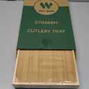 Silverware Organizer, Utensil Drawer Organizer & Cutlery Tray Dividers for Spoons Forks Knives (10 Slot, Natural Bamboo), 16Dx12.3Wx1.7H (Medium)